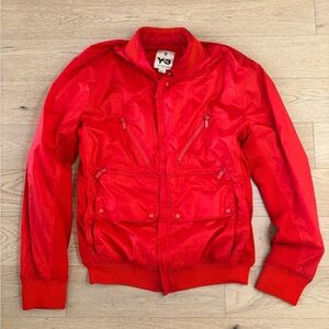 adidas Y-3 Men's Vibrant Red Bomber Jacket
